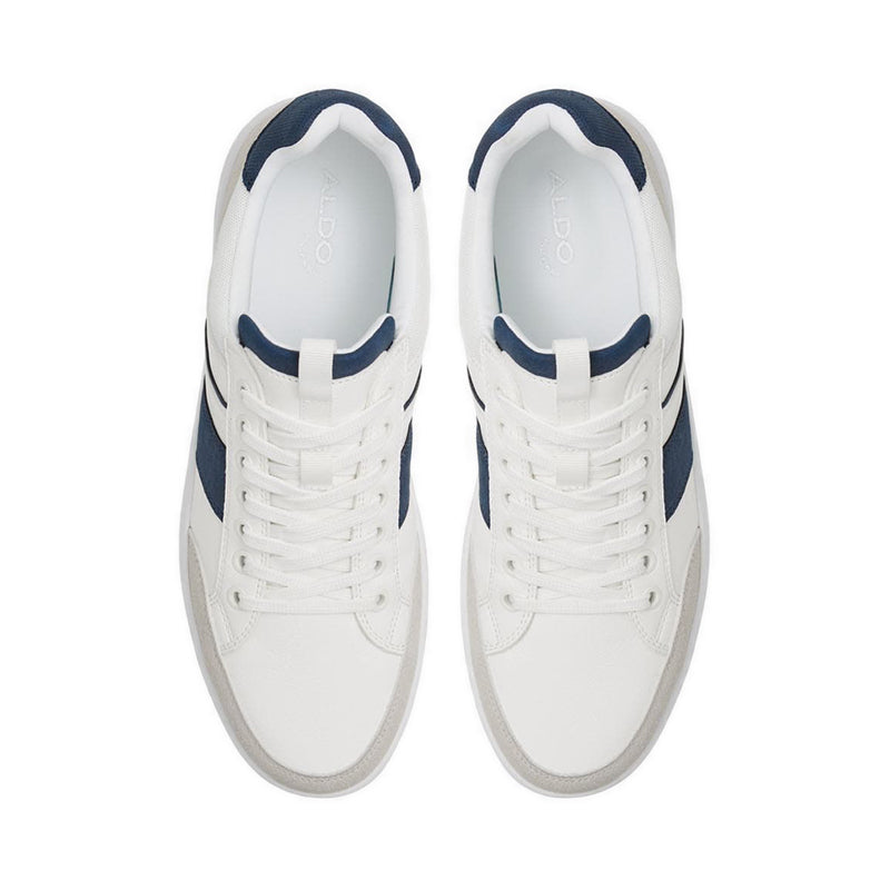 Elio Men Low Top Sneaker - White-Navy