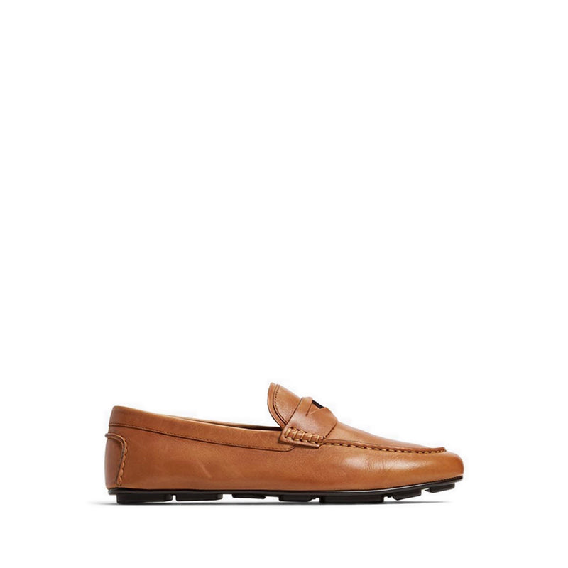 Squire Men Slip On Driving Shoe - Cognac