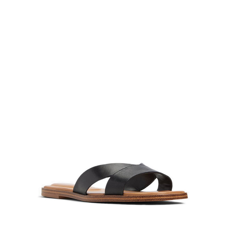 Caria Women's Flat Sandal - Black